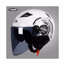 YEMA Half Helmet for Moto Motorcycle Bike Electric Motorbike Double Lens - B1