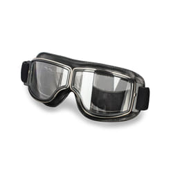 Men Retro Motorcycle Helmet Goggles Steampunk Motocross Glasses Windproof - Transparent Lenses