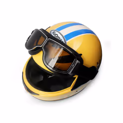 Men Retro Motorcycle Helmet Goggles Steampunk Motocross Glasses Windproof - Transparent Lenses