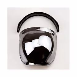 Vintage Motorcycle Helmets Bubble Visors Lens With Shield 3 Button General - 8