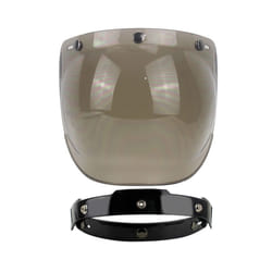 Vintage Motorcycle Helmets Bubble Visors Lens With Shield 3 Button General - 16