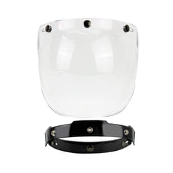 Vintage Motorcycle Helmets Bubble Visors Lens With Shield 3 Button General - 13