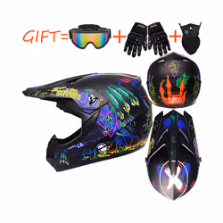 Motor Bike Helmet Safety Kask Windshield For Motorcycle Motocross Kask - L, NO15