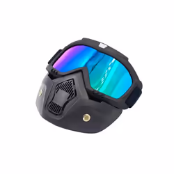 Motorcycle Goggles Mask Motocross Motorbike Detachable Off-Road Ski Goggle - Colorful blue lens
