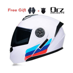 ORZ New Motorcycle helmet full face racing with Double sun visor Women - xL, 8