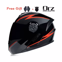ORZ New Motorcycle helmet full face racing with Double sun visor Women - S, 5