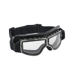 Universal Motorcycle Vintage Goggles Pilot Motorbike Scooter Biker Glasses - Clear Lens