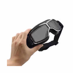 Universal Motorcycle Vintage Goggles Pilot Motorbike Scooter Biker Glasses - Clear Lens
