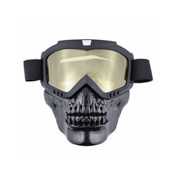 Retro Motorcycle Goggles Half Face Helmets Lens Glasses Motorcycle Helmet - Yellow