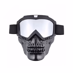 Retro Motorcycle Goggles Half Face Helmets Lens Glasses Motorcycle Helmet - Silver
