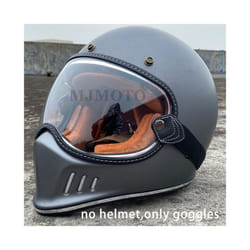 Retro Motorcycle Goggles Half Face Helmets Lens Glasses Motorcycle Helmet - Clear