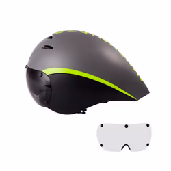 Aero Goggles Bicycle Helmet  TT Triathlon Road Bike Helmets Timetrial - Black 2 lens A