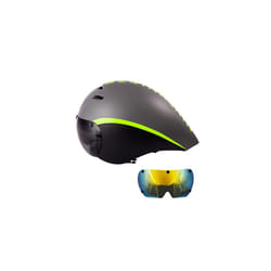 Aero Goggles Bicycle Helmet  TT Triathlon Road Bike Helmets Timetrial - Black 2 lens B
