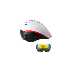 Aero Goggles Bicycle Helmet  TT Triathlon Road Bike Helmets Timetrial - White 2 lens B