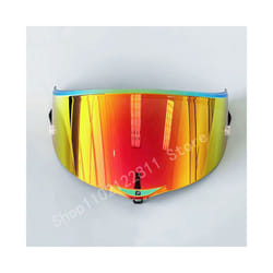 Explosion-proof and UV-proof Motorcycle Helmet Sun Visor Goggles Lens - red gold