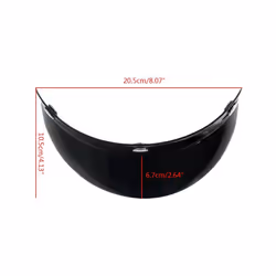 Hot Universal 3 Snap Visor Face Shield Lens For Motorcycle Helmets Open - Black