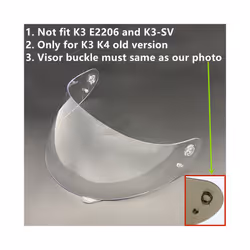 Motorcycle Helmet Visor Lens Shield for AGV K4 K3 Viseira Capacete Face - Clear