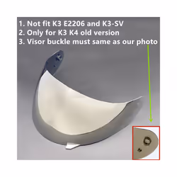 Motorcycle Helmet Visor Lens Shield for AGV K4 K3 Viseira Capacete Face - Silver