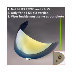Motorcycle Helmet Visor Lens Shield for AGV K4 K3 Viseira Capacete Face - Gold