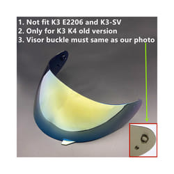 Motorcycle Helmet Visor Lens Shield for AGV K4 K3 Viseira Capacete Face - Gold