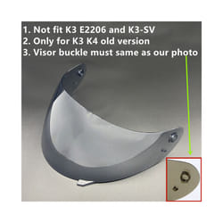 Motorcycle Helmet Visor Lens Shield for AGV K4 K3 Viseira Capacete Face - Light Black
