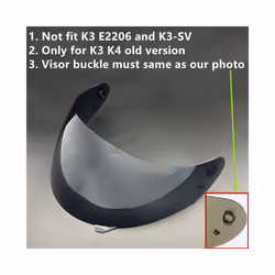 Motorcycle Helmet Visor Lens Shield for AGV K4 K3 Viseira Capacete Face - Deep Black
