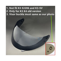 Motorcycle Helmet Visor Lens Shield for AGV K4 K3 Viseira Capacete Face - Deep Black