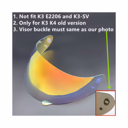 Motorcycle Helmet Visor Lens Shield for AGV K4 K3 Viseira Capacete Face - Revo Clear Red
