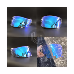 Anti-explosion UV Protection Motorcycle Helmet Sun visor Goggles lens - Ice Blue