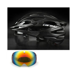 Ultralight Road Cycling Helmet With Taillight Red and Visor Sport Helmet - Color 6