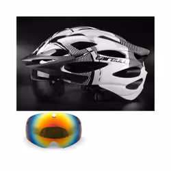 Ultralight Road Cycling Helmet With Taillight Red and Visor Sport Helmet - Color 9