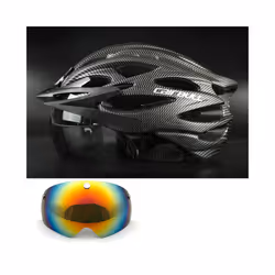 Ultralight Road Cycling Helmet With Taillight Red and Visor Sport Helmet - Color 7