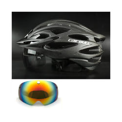 Ultralight Road Cycling Helmet With Taillight Red and Visor Sport Helmet - Color 7