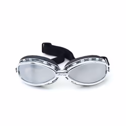 Retro Motorcycle Goggles Vintage Moto Driving Glasses Classic Goggles - A-Silver