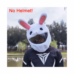 Motorcycle Helmet Cartoons Plush Helmet Protective Cover Helmet Full Face - N