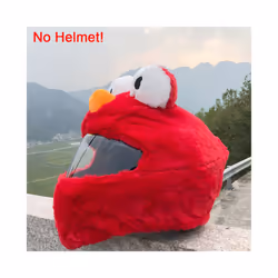Motorcycle Helmet Cartoons Plush Helmet Protective Cover Helmet Full Face - E