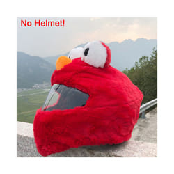 Motorcycle Helmet Cartoons Plush Helmet Protective Cover Helmet Full Face - E