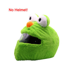 Motorcycle Helmet Cartoons Plush Helmet Protective Cover Helmet Full Face - D