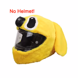 Motorcycle Helmet Cartoons Plush Helmet Protective Cover Helmet Full Face - I