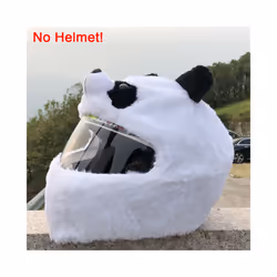 Motorcycle Helmet Cartoons Plush Helmet Protective Cover Helmet Full Face - B
