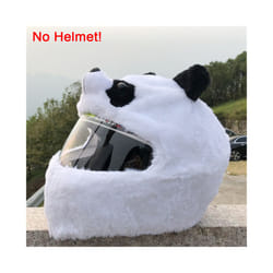 Motorcycle Helmet Cartoons Plush Helmet Protective Cover Helmet Full Face - B