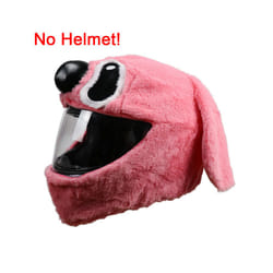 Motorcycle Helmet Cartoons Plush Helmet Protective Cover Helmet Full Face - F