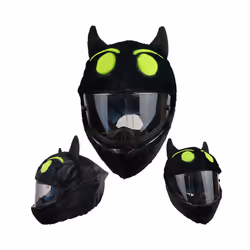 Motorcycle Helmet Cartoons Plush Helmet Protective Cover Helmet Full Face - P