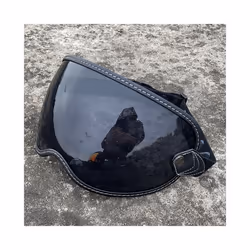 Universal Motorcycle Bubble Shield Helmet Lens Full Face Helmet Sunglasses - Black