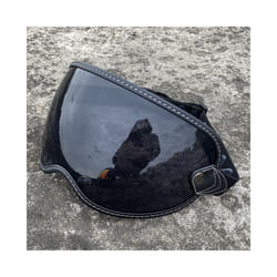 Universal Motorcycle Bubble Shield Helmet Lens Full Face Helmet Sunglasses - Black