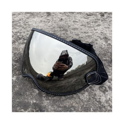 Universal Motorcycle Bubble Shield Helmet Lens Full Face Helmet Sunglasses - Silver