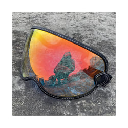 Universal Motorcycle Bubble Shield Helmet Lens Full Face Helmet Sunglasses - Revo Clear Red