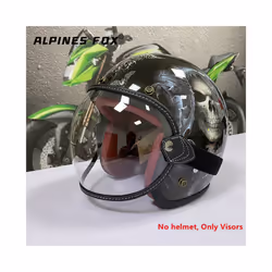 Universal Motorcycle Helmet Bubble Shield Visor Lens Sunglasses Goggles - Clear