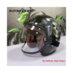 Universal Motorcycle Helmet Bubble Shield Visor Lens Sunglasses Goggles - Clear