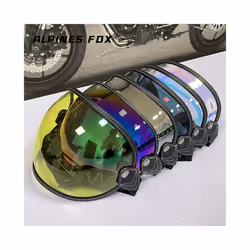 Universal Motorcycle Helmet Bubble Shield Visor Lens Sunglasses Goggles - Clear